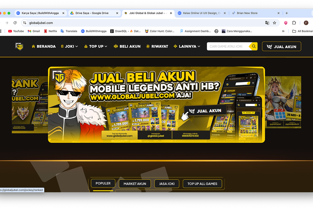 Hasil karya Joki Global - Global Jubel di BuildWithAngga